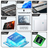Thunderobot Zero 16 i9 RTX 4070 Gaming Laptop, 16" WQXGA 360Hz 2.5K Dislpay, 14th Gen Intel Core i9-14900HX, GeForce RTX 4070, 32GB DDR5 RAM, 1TB SSD, RGB Backlit KB, Wi-Fi 6, Win 11 Home, White
